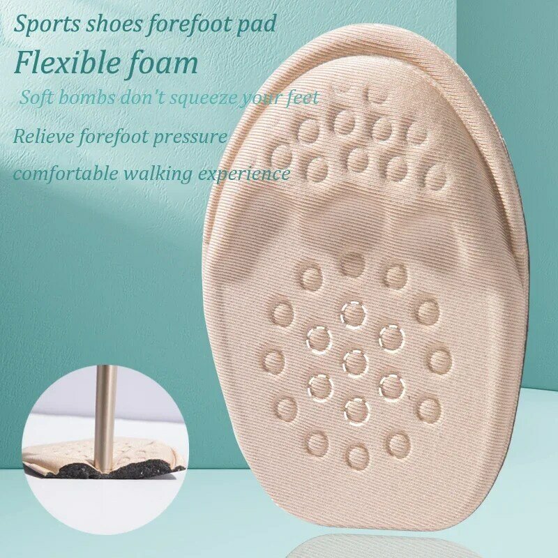 Bantalan kaki depan, bantalan setengah sol untuk sepatu, sisipan sol anti licin, bantalan perawatan kaki mengurangi ukuran sepatu