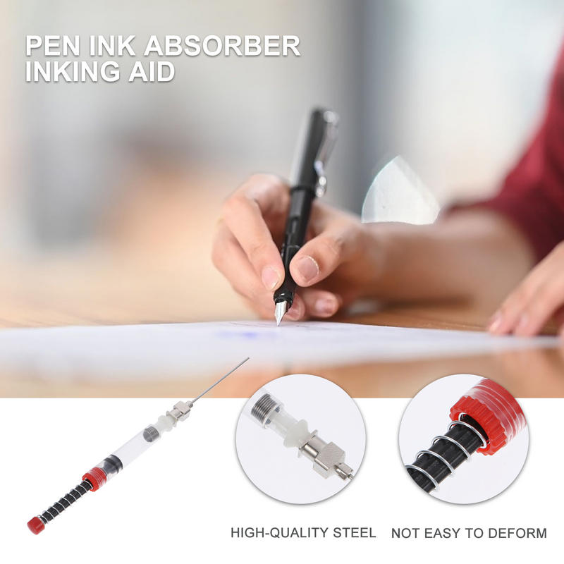 Ink Pen Fountain Syringe Converter Spring Filler Tool Absorber Refills Filling Refill Replacement Accessories Writing Supplies