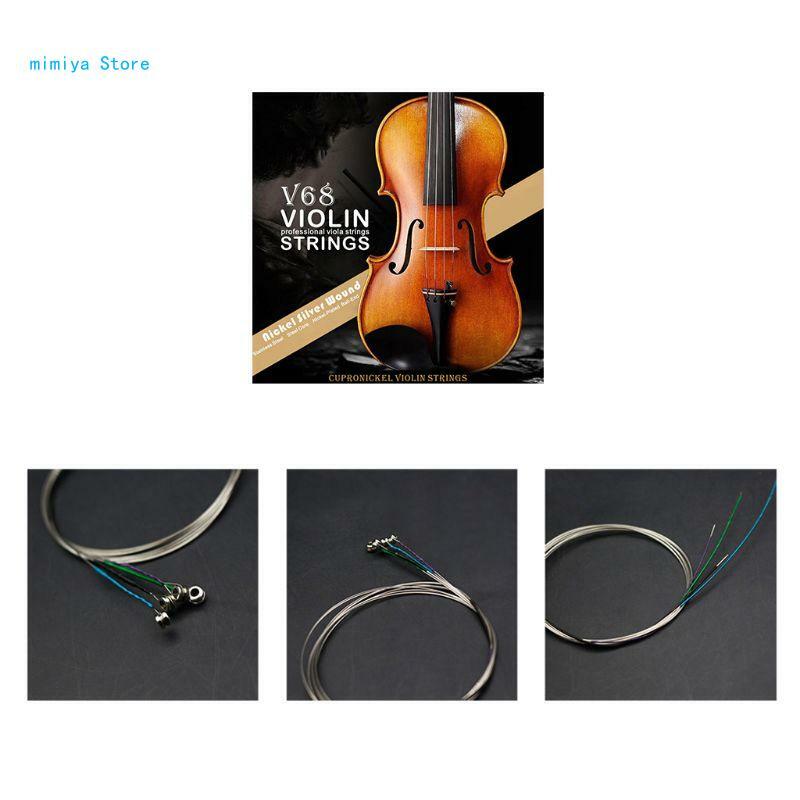 pipi 4 unidades / conjunto substituição corda violino para peças instrumento musical violino 3/4 4/4
