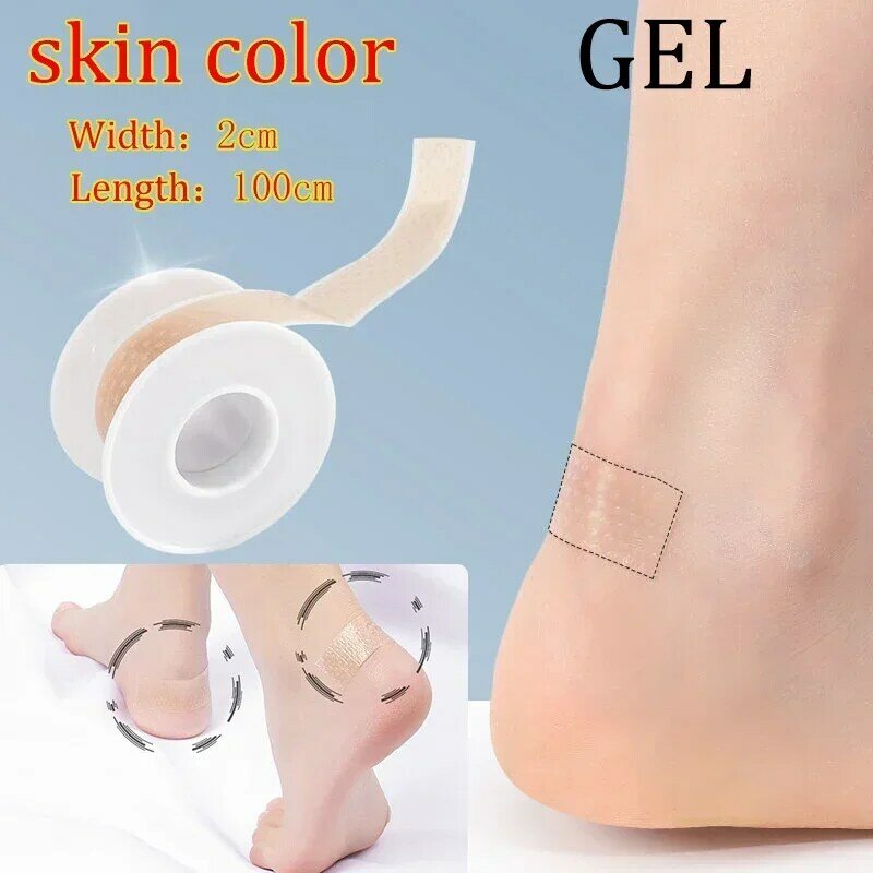Gel Heel Protector Foot Patches, Adhesive Blister Pads, Heel Liner, Sapatos Adesivos, Relief Pain, Gesso Grip, Almofada Foot Care, 100cm