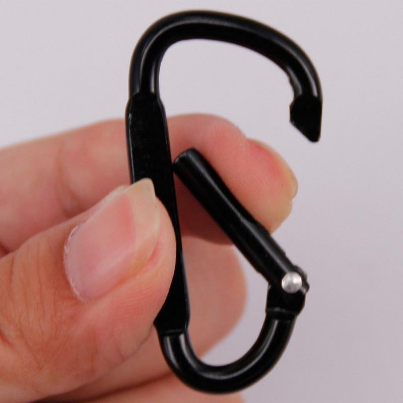 Metalen Sleutelhanger Clip Haken Karabijnhaak Aluminium Legering D Ring Veer Snap Voor Kamperen Wandelen Backpacking Key Clip Klim Tool