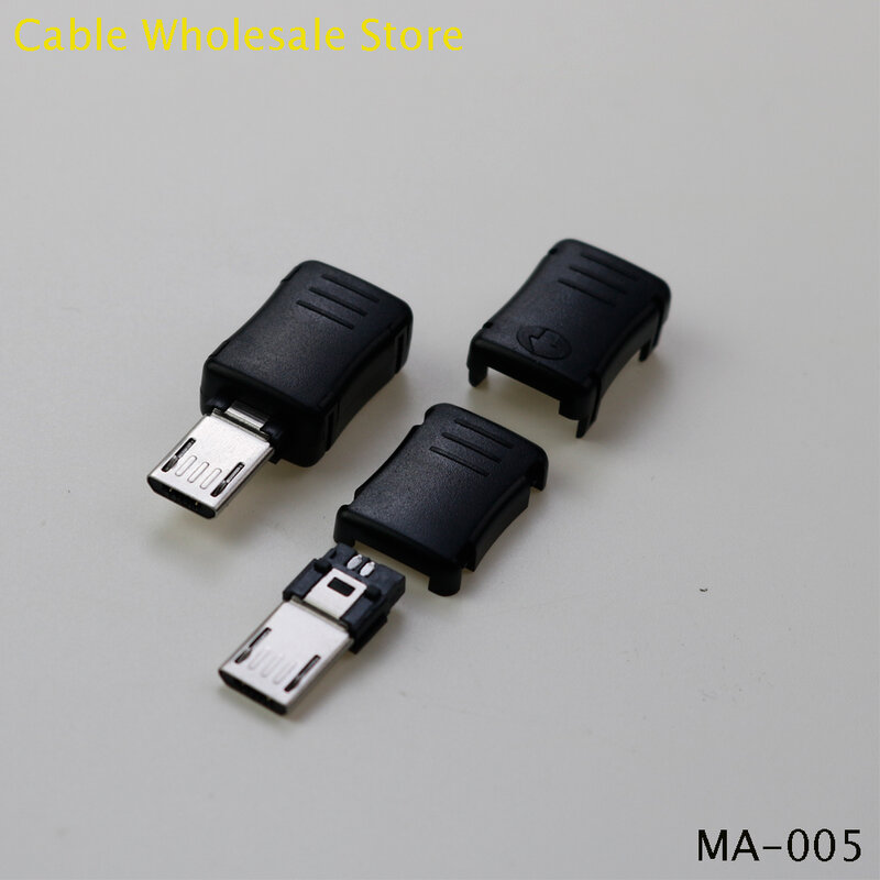 Negozio all'ingrosso di cavi 1x 5pin spina USB maschio nero MICRO USB testa maschio saldatura filo fibbia Shell cassetto interfaccia MK 5P fai da te