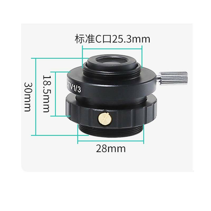 0.3X 1/3 Ctv Adapter C-Mount Lens Voor Szm Video Digitale Camera Trinoculaire Stereo Microscoop Accessoires Ccd Connector 25.3mm