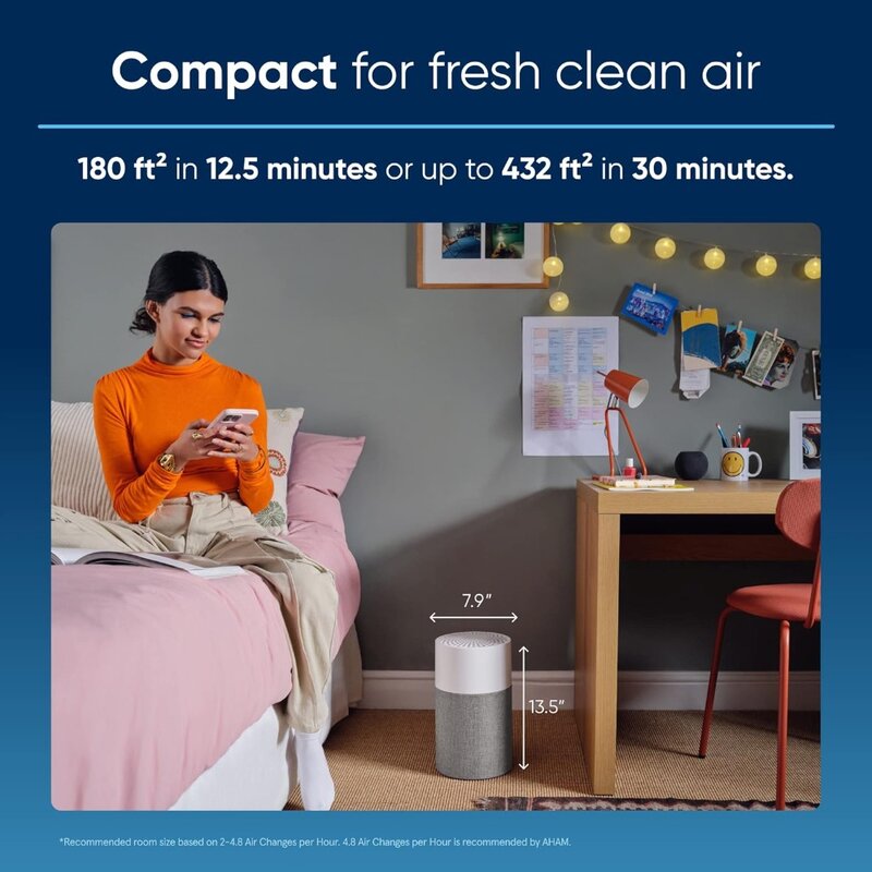 Camera da letto HEPASilent piccoli purificatori d'aria per la casa purificatori d'aria per animali domestici allergie filtro dell'aria