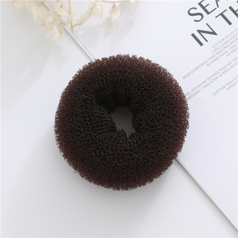 Elegante Hair Bun Donut Foam Sponge, Easy Big Ring, Hair Styling Tools, Acessórios de penteado para meninas e mulheres, Moda