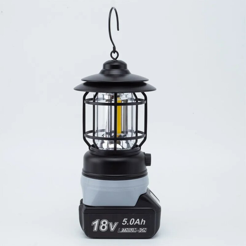 โคมไฟแบบพกพา LED แคมป์ไฟเต็นท์ไฟสำหรับตกปลา (การพิมพ์3D) แต่สำหรับแบตเตอรี่ Makita 18V