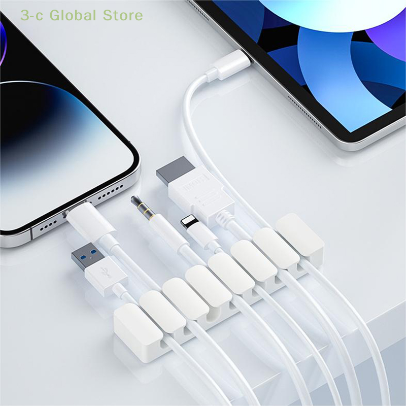 Data Cable Storage Cable Winder Charging Cable Data Cable Protection Organizer Holder Fixed Cable Clip Silicone Cable Organizer