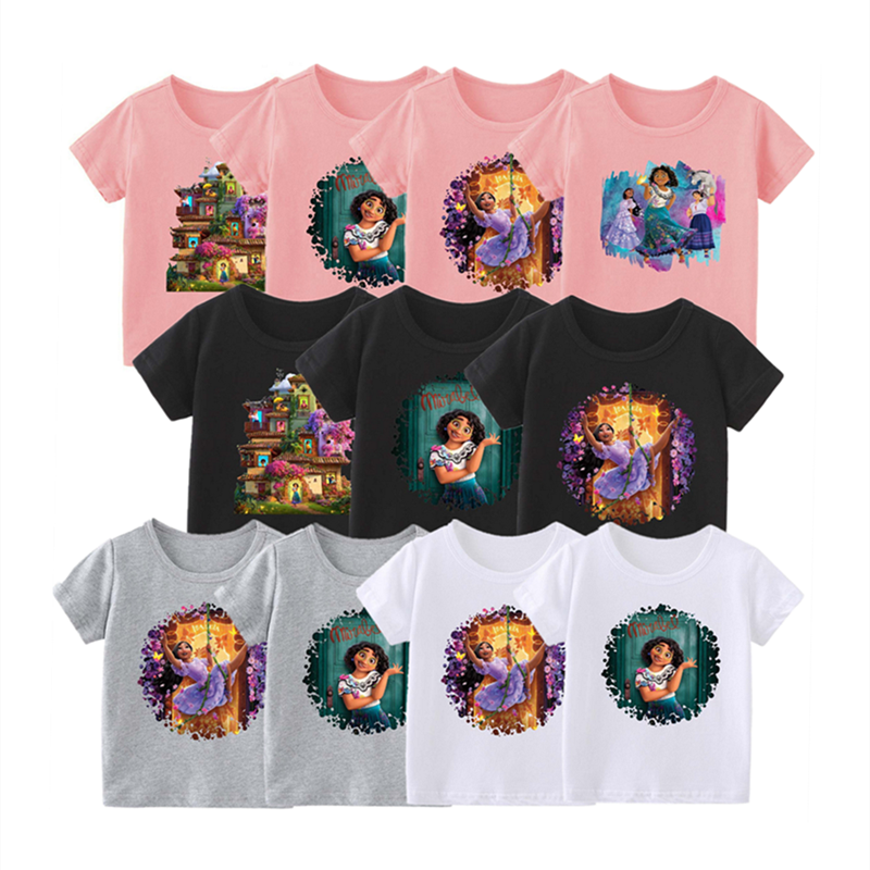 Camiseta de Encanto Mirabel de Disney para niños y niñas, ropa informal de algodón con patrón impreso, ropa de manga corta a la moda para verano, 2022