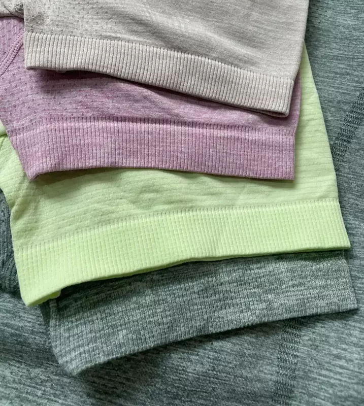 Camiseta deportiva de manga corta para mujer, camisa de Yoga de secado rápido, transpirable, para entrenamiento y correr, 2,0