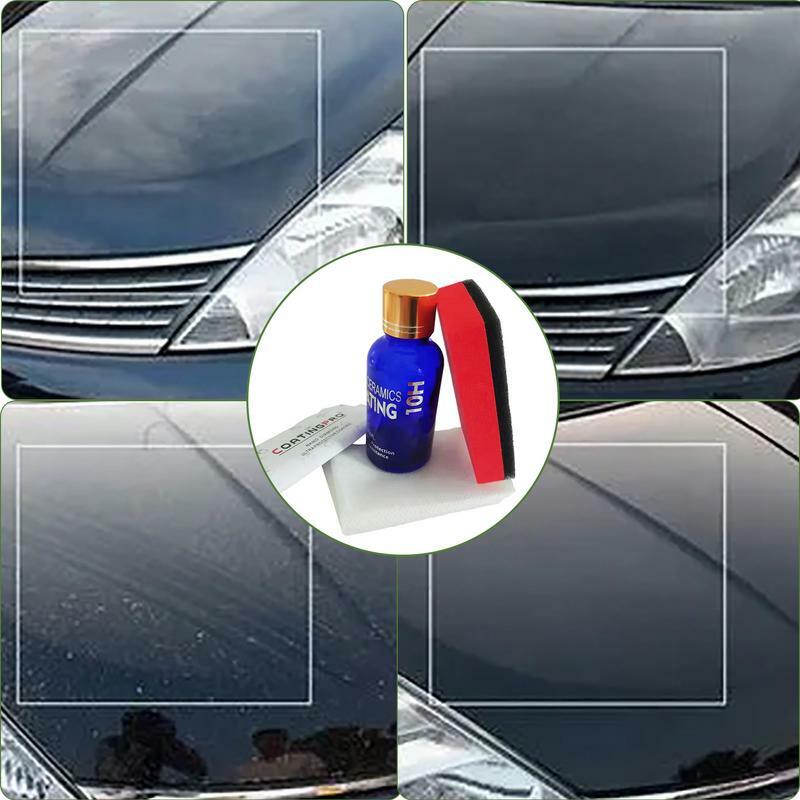 Acabado de revestimiento cerámico para coche, Kit de protección de pintura de espejo de hidrofobicidad de alto brillo, 10H