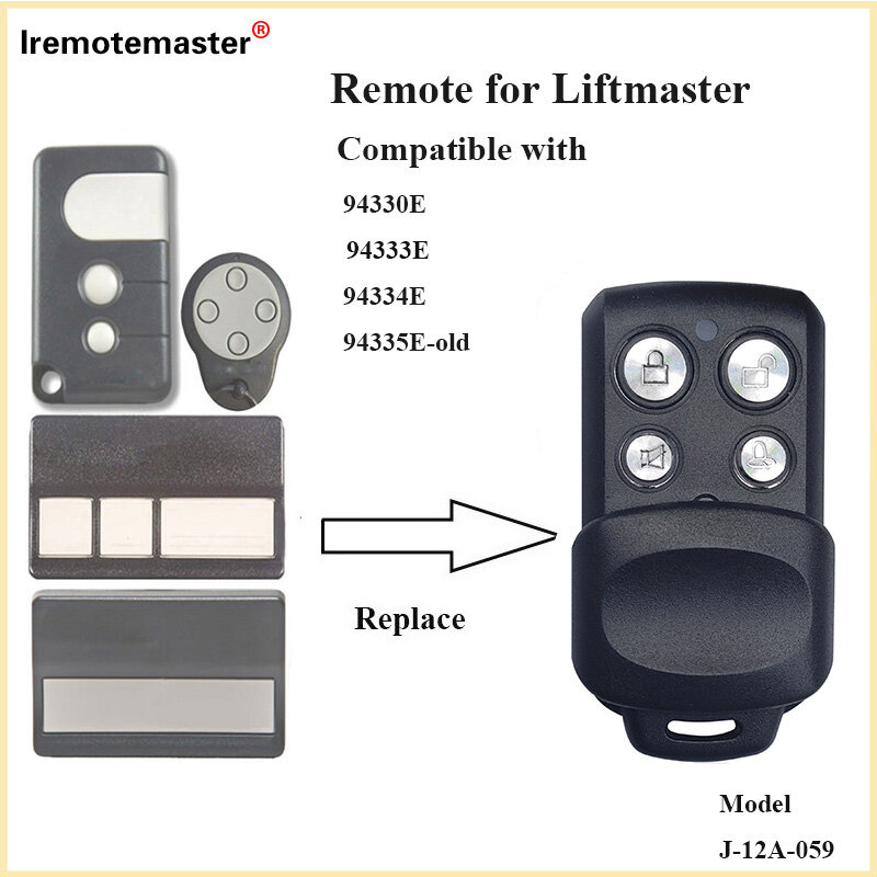 Untuk Liftmaster 94335E Remote Control pintu garasi 433.92MHz Rolling code74w W W W