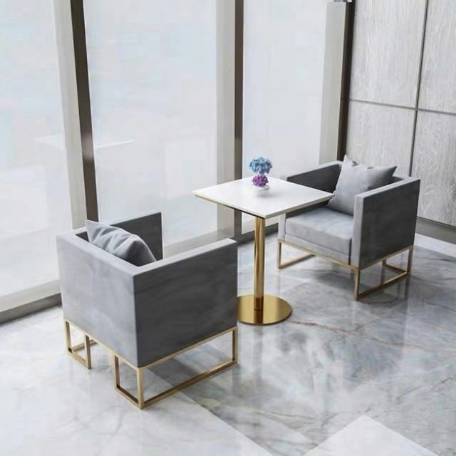 Wholesale Modern Nordic Dining Room Dinner Table Cafe Restaurant Coffee Shop Furniture Dining Table Set with Dining Chair