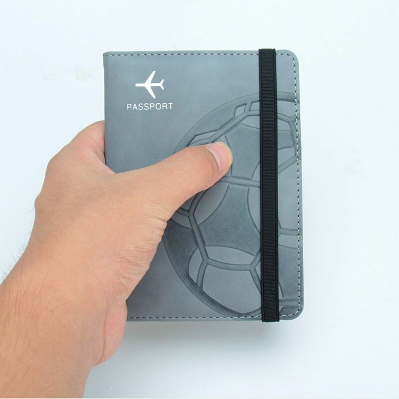 Кожаный RFID-держатель для паспорта, прочная многофункциональная ультратонкая сумка для паспорта, футбольный Водонепроницаемый RFID-кошелек для паспорта