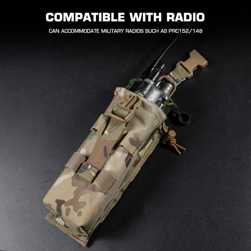Custodia per Radio militare borsa per Walkie-Talkie per PRC 152 Drop-down Radio Tactical MOLLE Belt gilet da caccia borse per attrezzi da esterno