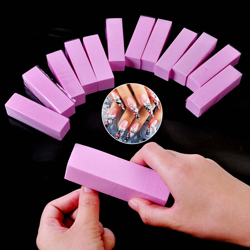 Colors Nail Buffers File For UV Gel White Nail File Buffer Block Polish Manicure Pedicure Sanding Nail Art Tool