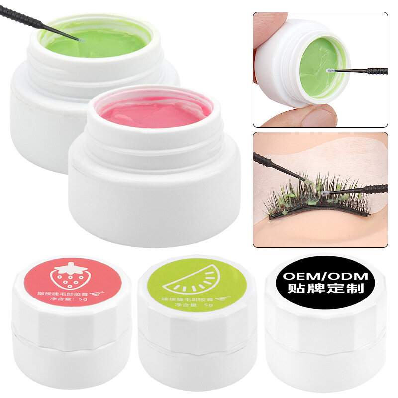 Professional Eyelash Glue Remover 5G Fruit Flavour Fragrancy Smell Remover Cream for Grafting Eyelash Extension Makeup Tools