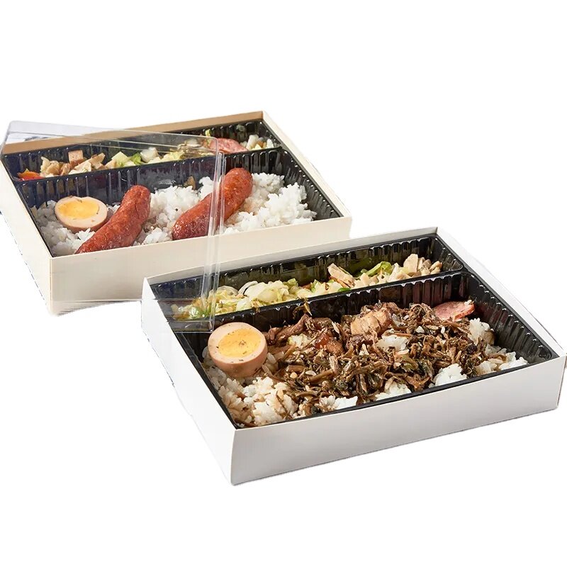 Boîte à lunch en bois personnalisée pour aliments légers, boîtes d'emballage pour sushi à emporter Sashimi japonais, boîtes sortantes, produit de poulet