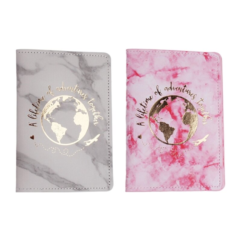 PU Leather Bride Passport Covers Holder Card Protector Gift for Women Men