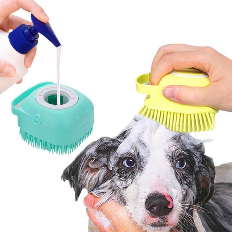 Guantes de masaje de baño para perros y gatos, cepillo de silicona de seguridad suave, accesorios para Mascotas, herramientas, productos para Mascotas