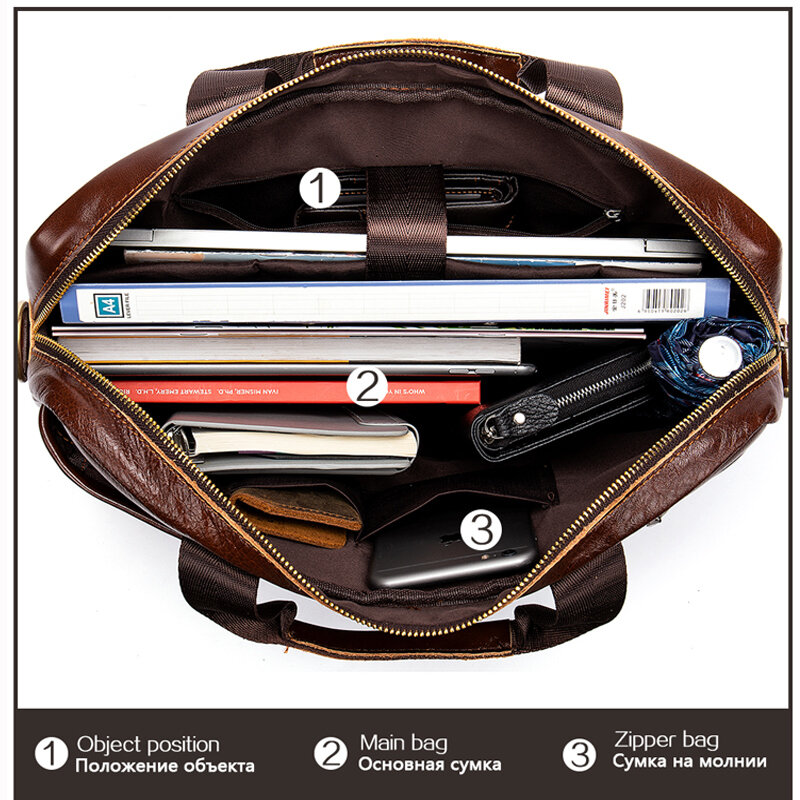 حقيبة جلدية أصلية للرجال ، حقيبة لاب توب للرجال ، وثيقة ، حقائب كمبيوتر ، A4 ، محفظة