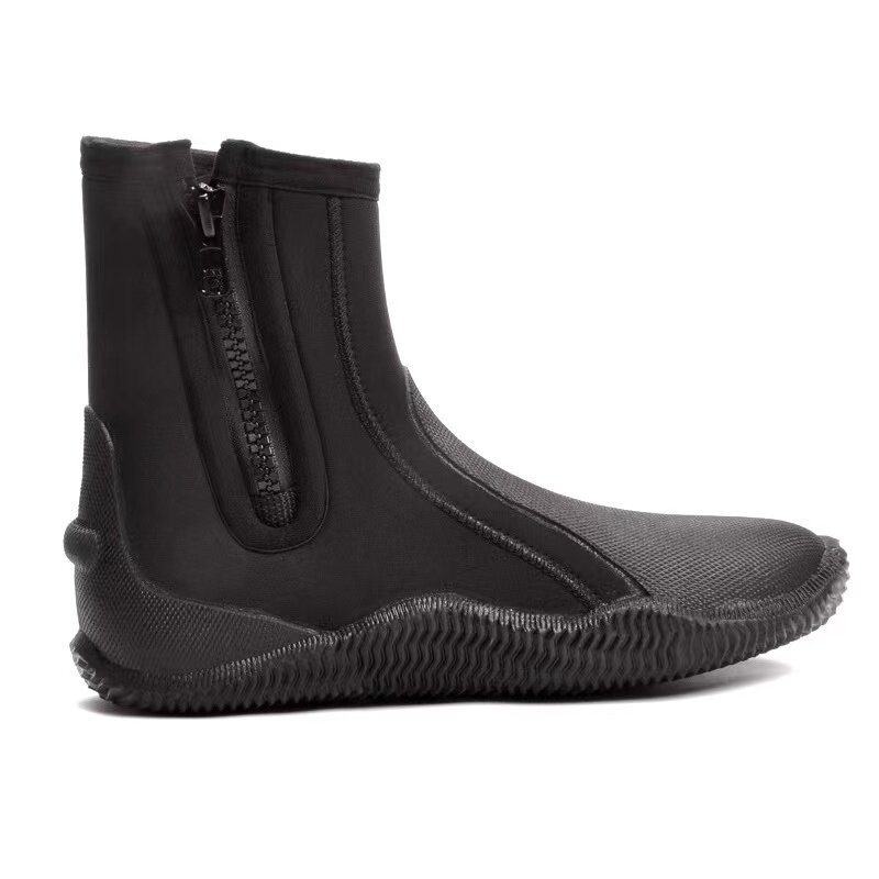 YONSUB-zapatos de esnórquel de tubo alto, botas de neopreno con cremallera para mantener el calor, para deportes acuáticos, 7MM, Unisex