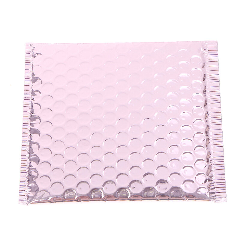 10Pcs/lot Rose Gold Metallic Bubble Mailers Foil Padded Bags Aluminized Gift Packaging Padded Shipping Envelopes 15cm*13cm