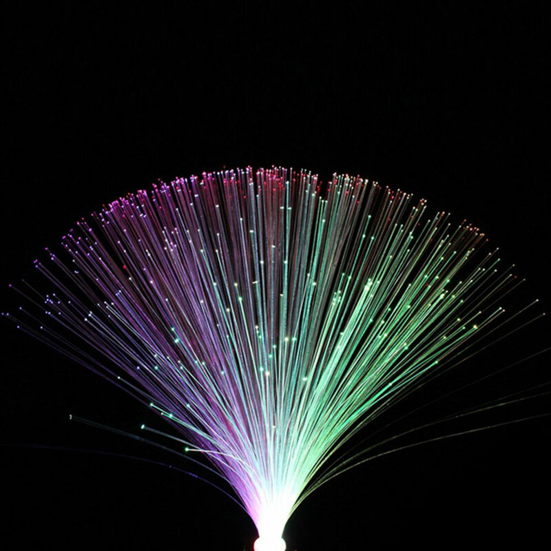 다채로운 LED 야간 조명 광섬유 라이트 램프 RGB 여러 가지 빛깔의 깜박이 유니버설 모드 테이블 램프 어린이 선물