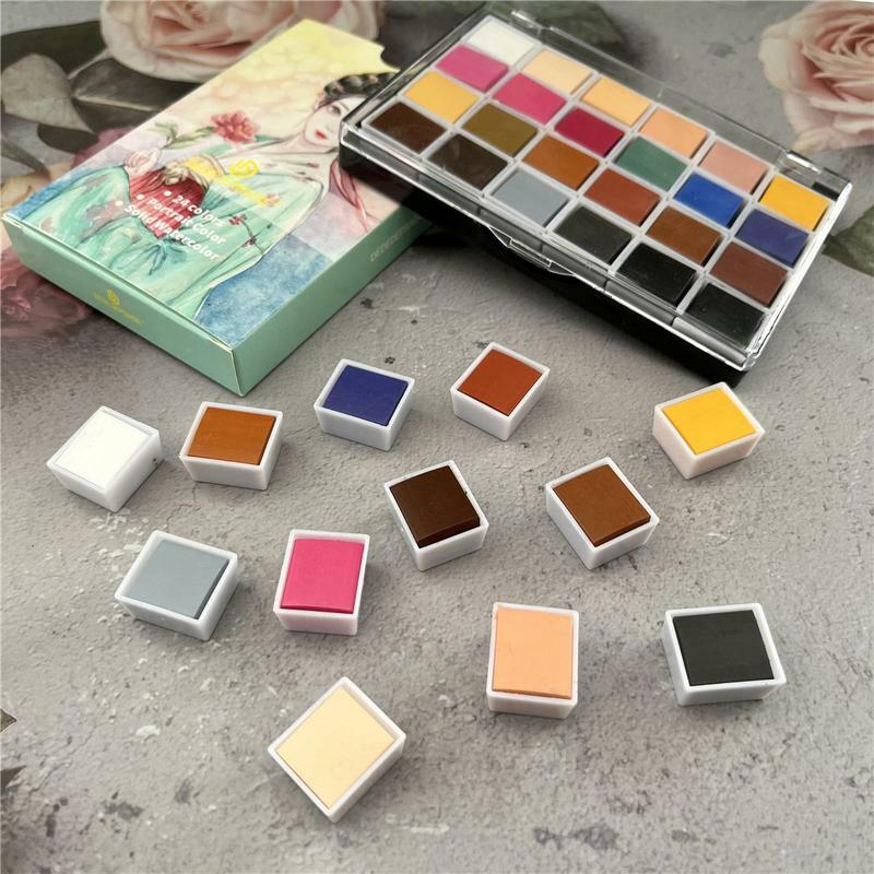 Color Paint Set Set Of 24 Mixable Painting Color Natural Multifunctional Art Painting Kits For Nail Art Crafts DIY Calligraphy