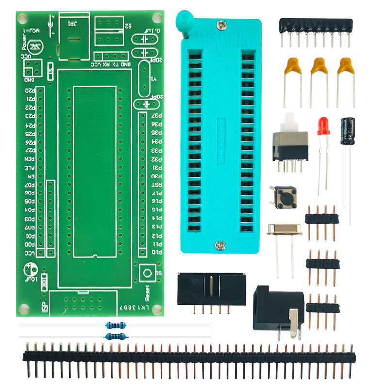 51 Microcontroller System Development Board STC89C52 AT Core  Programmer