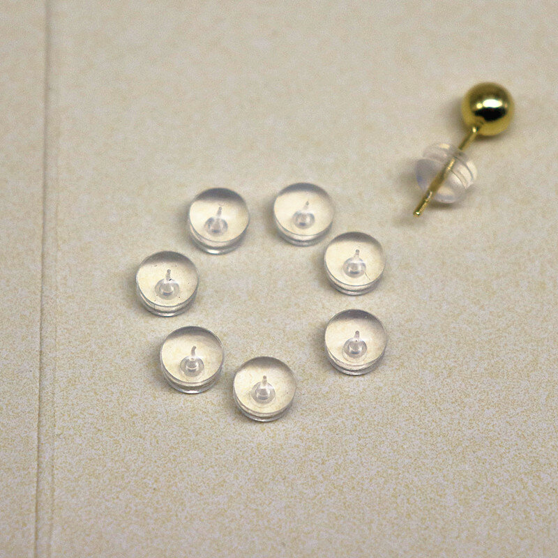 Earring Back with Silicon DIY Accessories for Jewelry Making Components Earring Post 1 Pair
