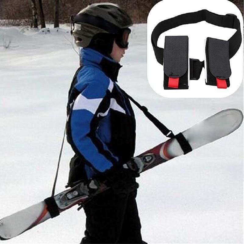 Verstellbare Ski stange Schulter Hand träger Wimpern griff gurte Nylon Ski taschen Porter Hakens ch laufe Schutz für Ski Snowboard