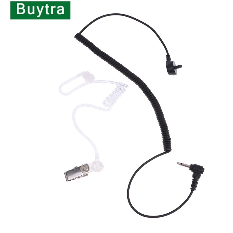 Transparente flexível acústico tubo fone de ouvido, reta ouvir apenas, fone de ouvido para walkie-talkie, 3,5 milímetros