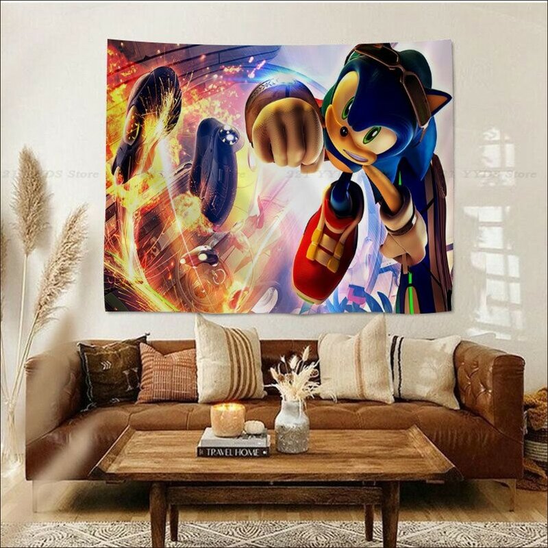 Supersonic-S-Sonic-Game Classic Movie Tapestry Colorful Tapestry Wall Hanging Bohemian Wall Tapestries Mandala Hanging Sheets