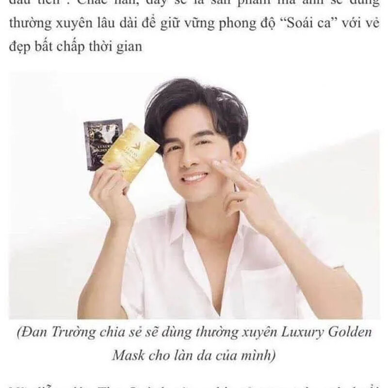 LUXURY GOLDEN MASK Detox Whitening Moisturizing Anti-aging Brighten Skin Reduce Wrinkles mat na u thai doc cay trang yen 6 mieng