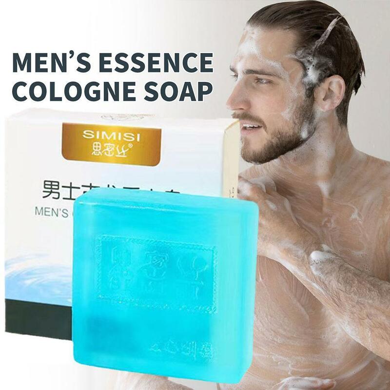Mens Cologne profumo saponetta pulizia profonda schiarente idratante viso sapone da bagno sapone profumato a lunga durata con olio essenziale