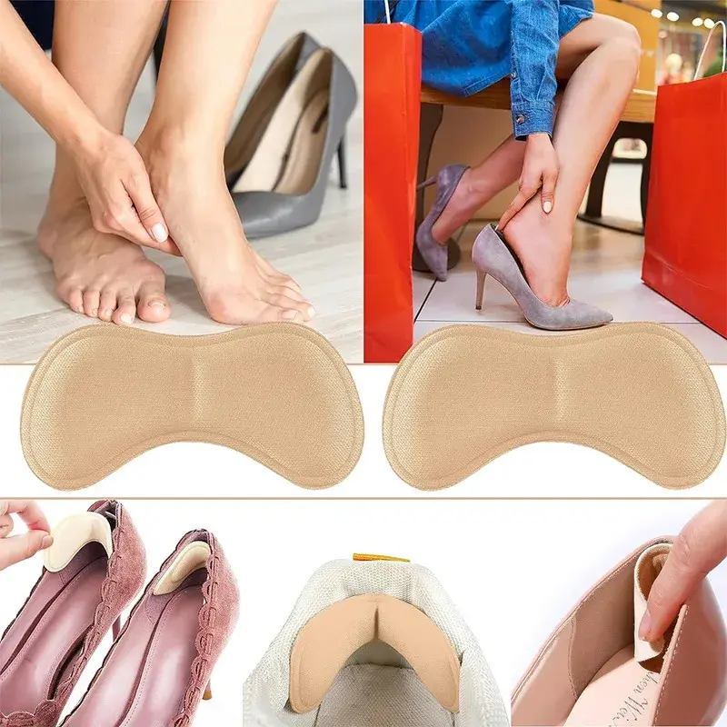 10Pairs Heel Insoles Patch Women Men Anti-wear Cushion Pads for Shoes High Heel Feet Care Adjust Sizing Adhesive Sponge Insole