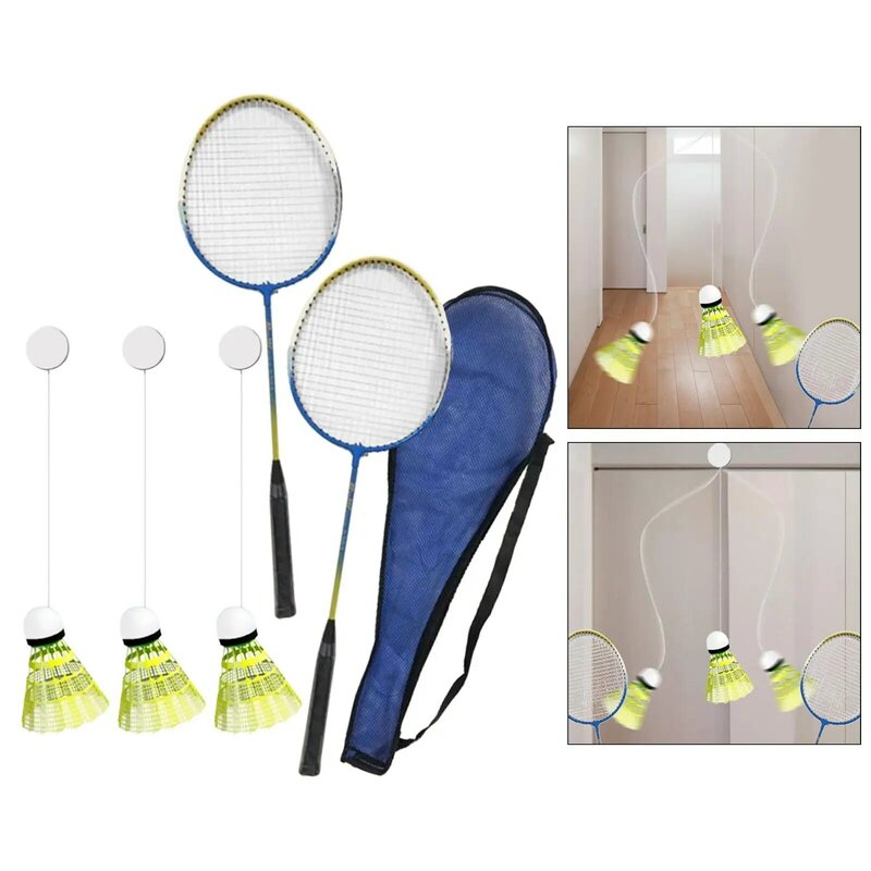 Kryty trener badmintona z lotką dla dzieci dla dorosłych sprzęt narzędziowy przyrząd treningowy ćwiczeń dla jednego gracza do ćwiczeń w domu