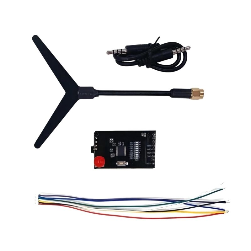 1 Set 1.2/1.3Ghz 0.1Mw/25Mw/200Mw/800Mw 9ch Zender Vtx & Ontvanger Vrx 1.6W Met Kabel Voor Race-Drones Quadcopter Dropship