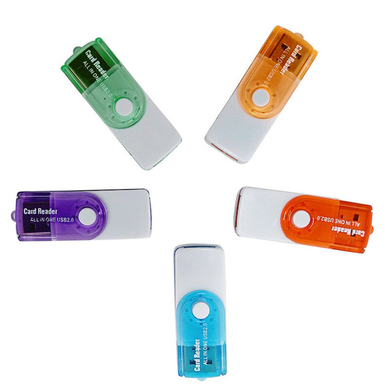 Lector de tarjetas de memoria USB 4 en 1, útil, alta velocidad, MS, MS-PRO, TF, Micro SD