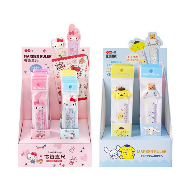 12CM IIGEN Sanrio Hello Kitty My Melody Rulers Creative Cartoon Kawaii Student Prize Stationery Supplies Rulers Fans Cute Gift