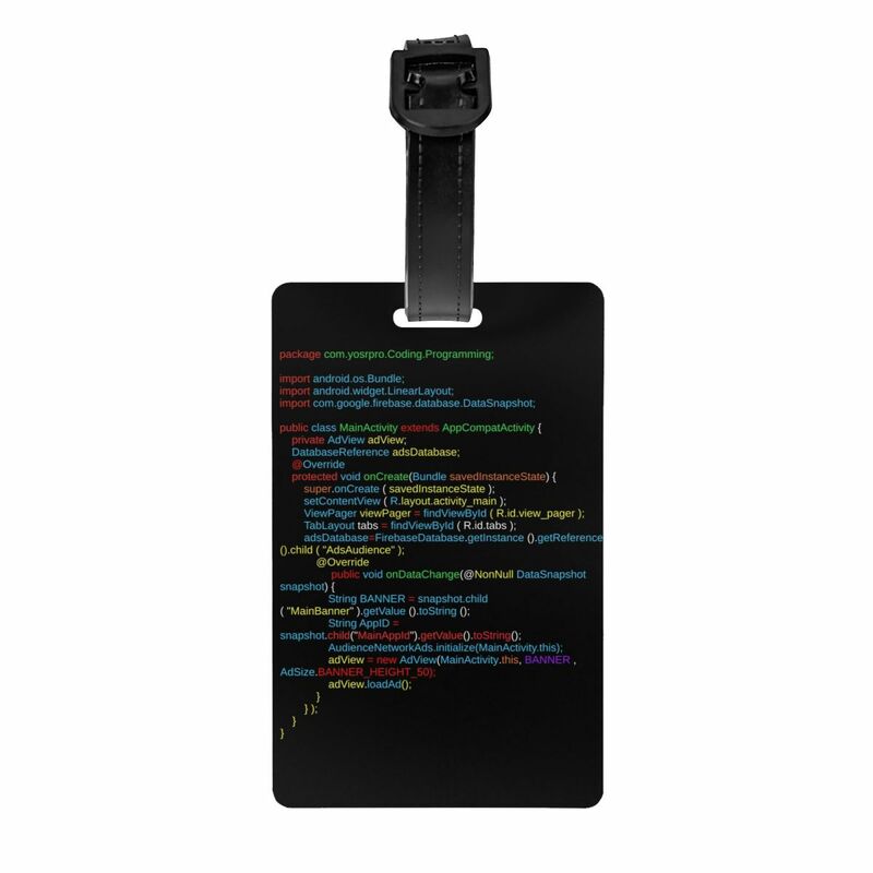Prawdziwe etykiety na bagaż programowania kodowania dla walizek programista haker kod ochrony prywatności identyfikator
