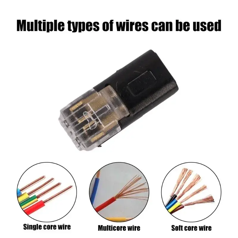 Conectores de encaixe do cabo do fio plugue, fio elétrico impermeável, conector de encaixe do dobro-fio, curvatura de travamento, 2 Pin Way, 50-1Pcs