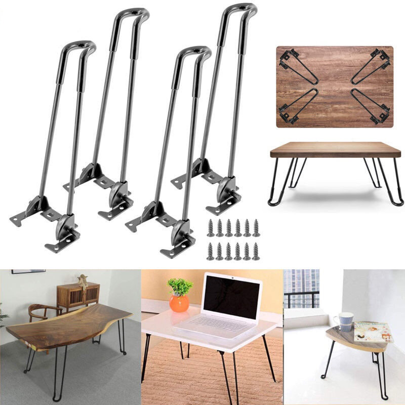Pieds de table pliants en métal, support de meubles, banc de maison bricolage, bout de bureau de salle à manger, accessoires de pieds de table basse, 1 pièce