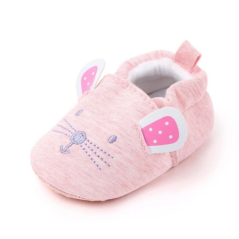 VISgogo Cute Baby Girl Boys Shoes Cartoon Flats Infant Soft Sole First Walker Crib Shoes for Party Festival Baby Shower