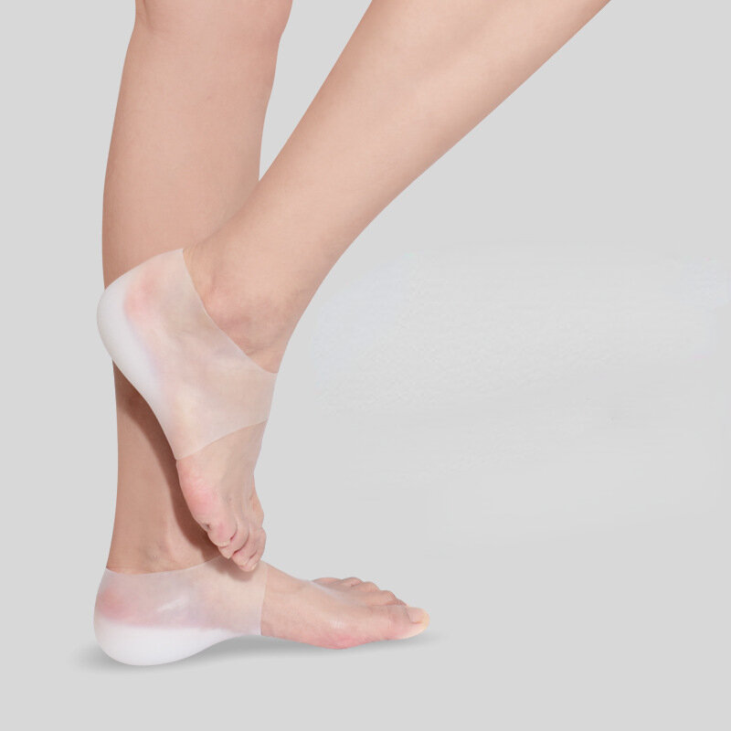 Unisex unsichtbare Höhe heben erhöhen Einlegesohlen Männer Frauen Silikon elastische Fersen polster Fuß schutz Fersen kissen versteckte Innen sohle