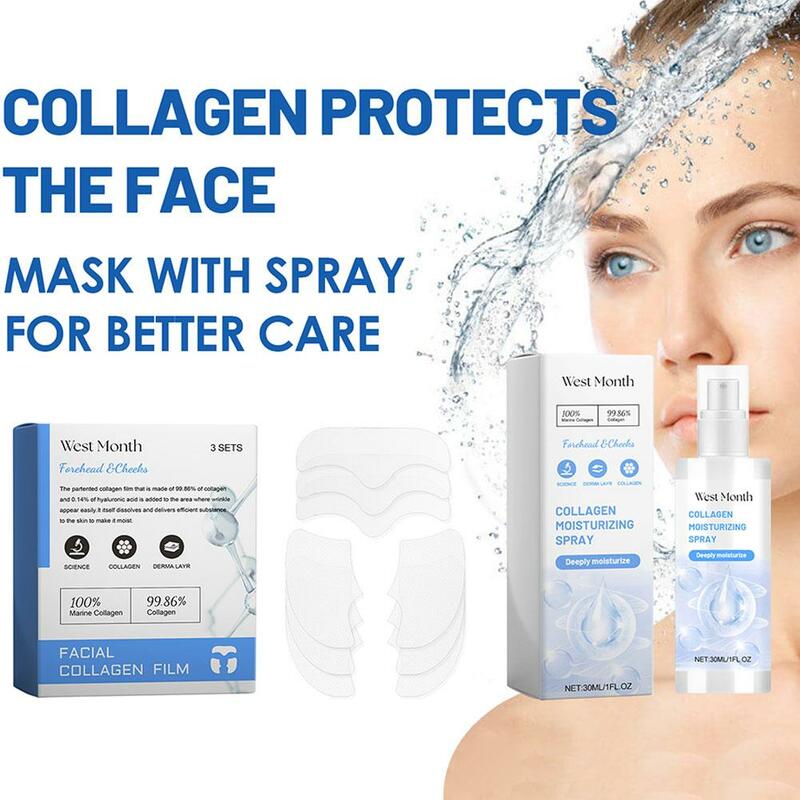 Masque nourrissant au collagène avec film soluble, anti-âge hydrolysé, raffermissant, lifting de la peau, soin hydratant, gel coréen, B9B9
