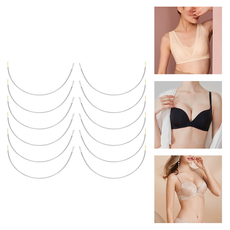 6คู่/ล็อต Handmade Bra Underwire เงินเปลี่ยนสาย