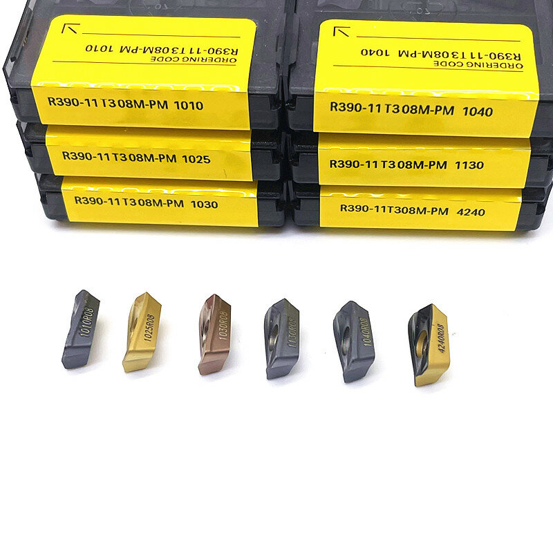 R390 11T308 PM 1025 1130 1030 1040 4240 carbide inserts for indexable face milling turning tools cutter CNC milling machine
