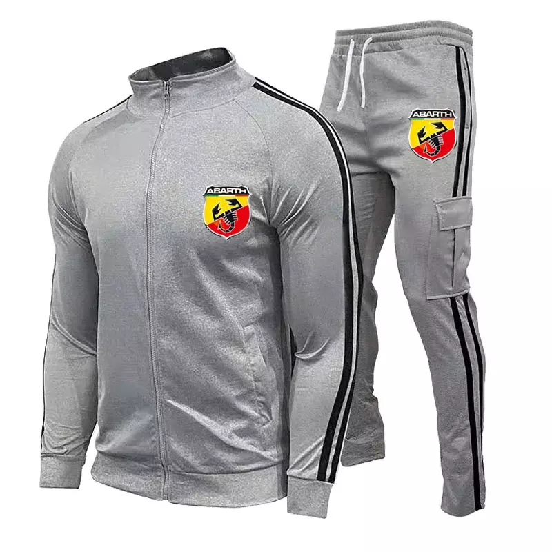2023NEW Fashion Men ABARTH Motors Car Logo Print unisex Sweatshirt Men Hoodie Casual Fleece Hoodies Pants Suit 2pcs
