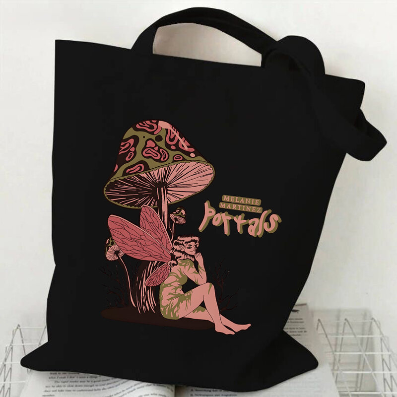حقيبة كتف قماشية كلاسيكية من ميلاني مارتينيز للنساء ، جماليات Y2K ، حقيبة تسوق موسيقية للمغني ، حقيبة حمل ، حقيبة يد